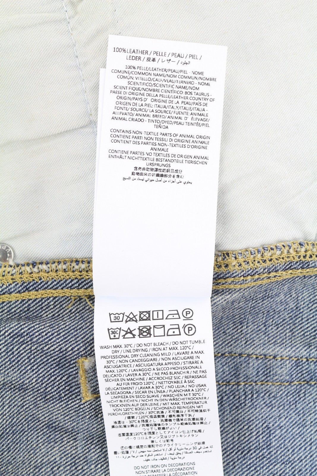 1989 STUDIO Old Mastiff Denim Men Jeans W30 Blue Faded Whiskers Wide Leg RRP486