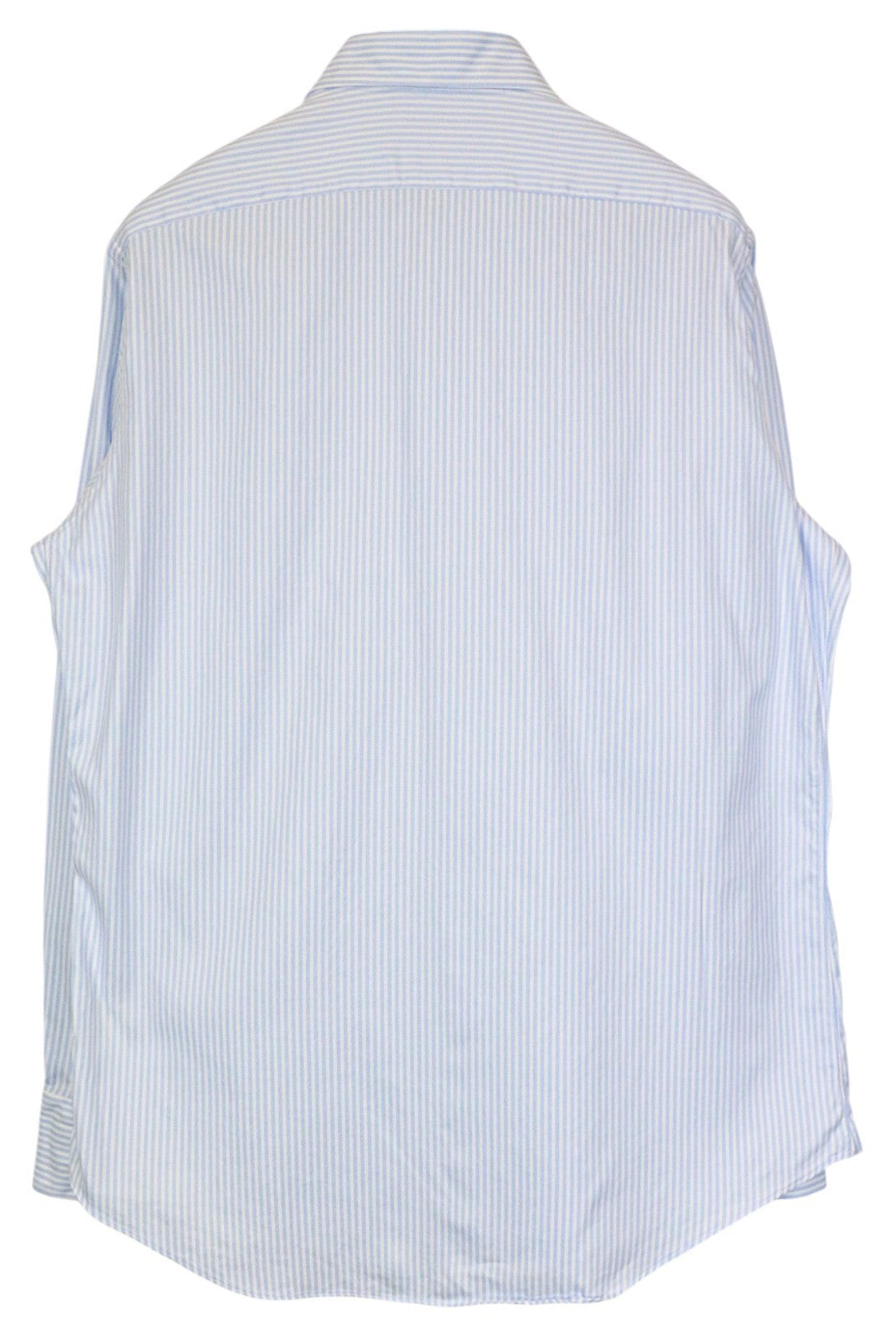 SUITSUPPLY Men's Shirt ~L Slim Blue Cotton Striped Button-Up Formal Shirt