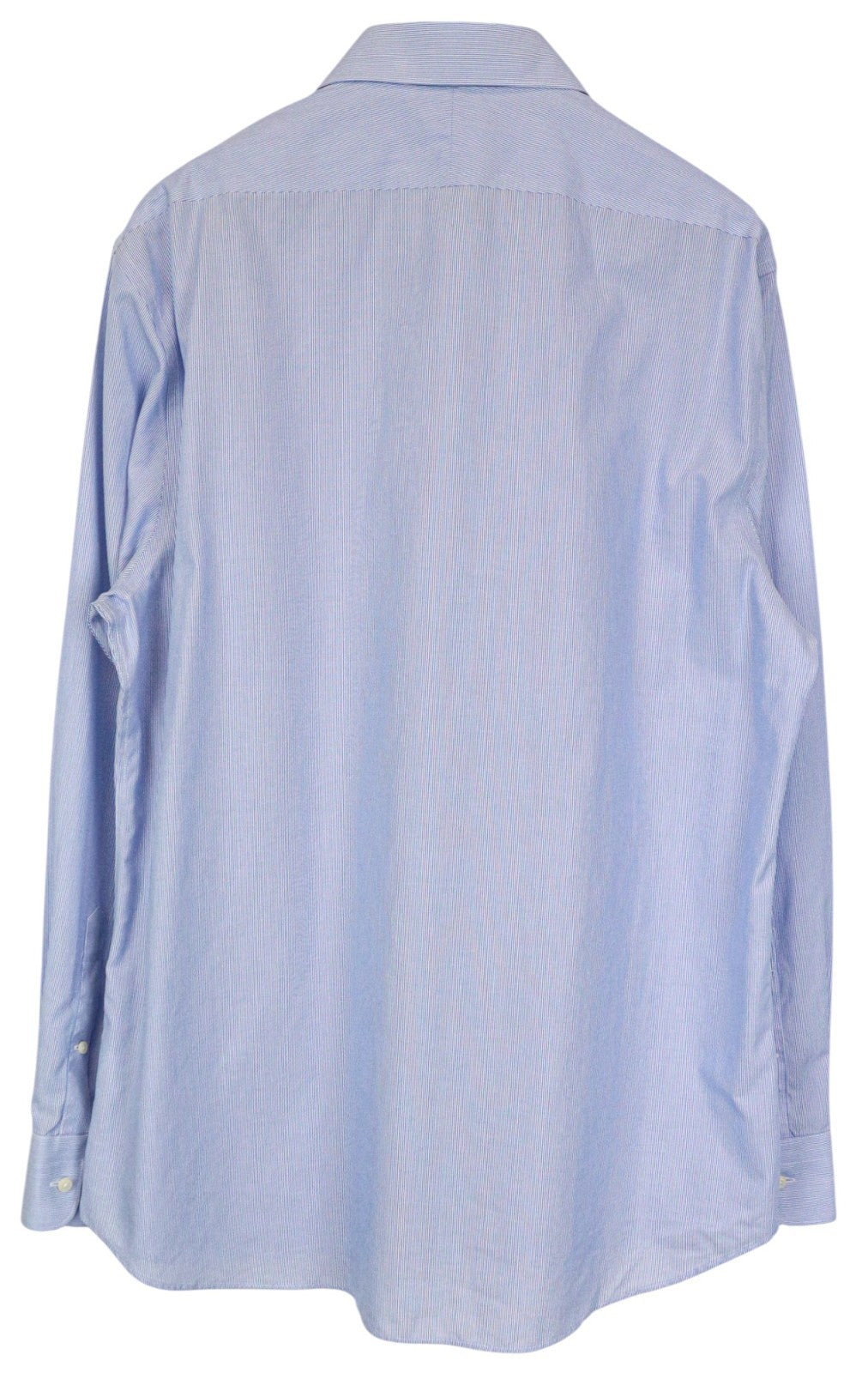 SUITSUPPLY Men's Shirt 46/18 Extra Slim Blue Pure Cotton Long Sleeve Classic