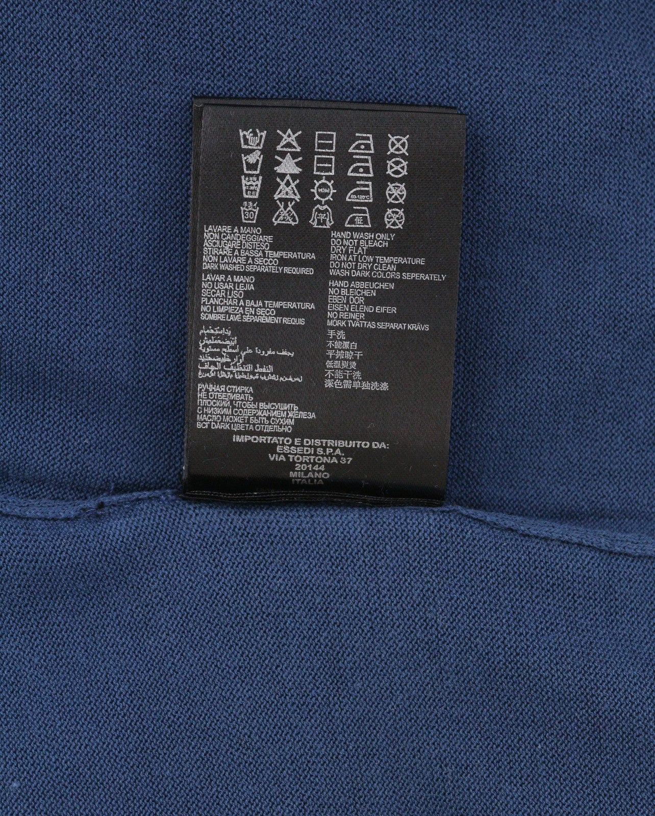 ANTONY MORATO Men Jumper M Blue Cotton Knit Hidden Buttons V-Neck Cardigan