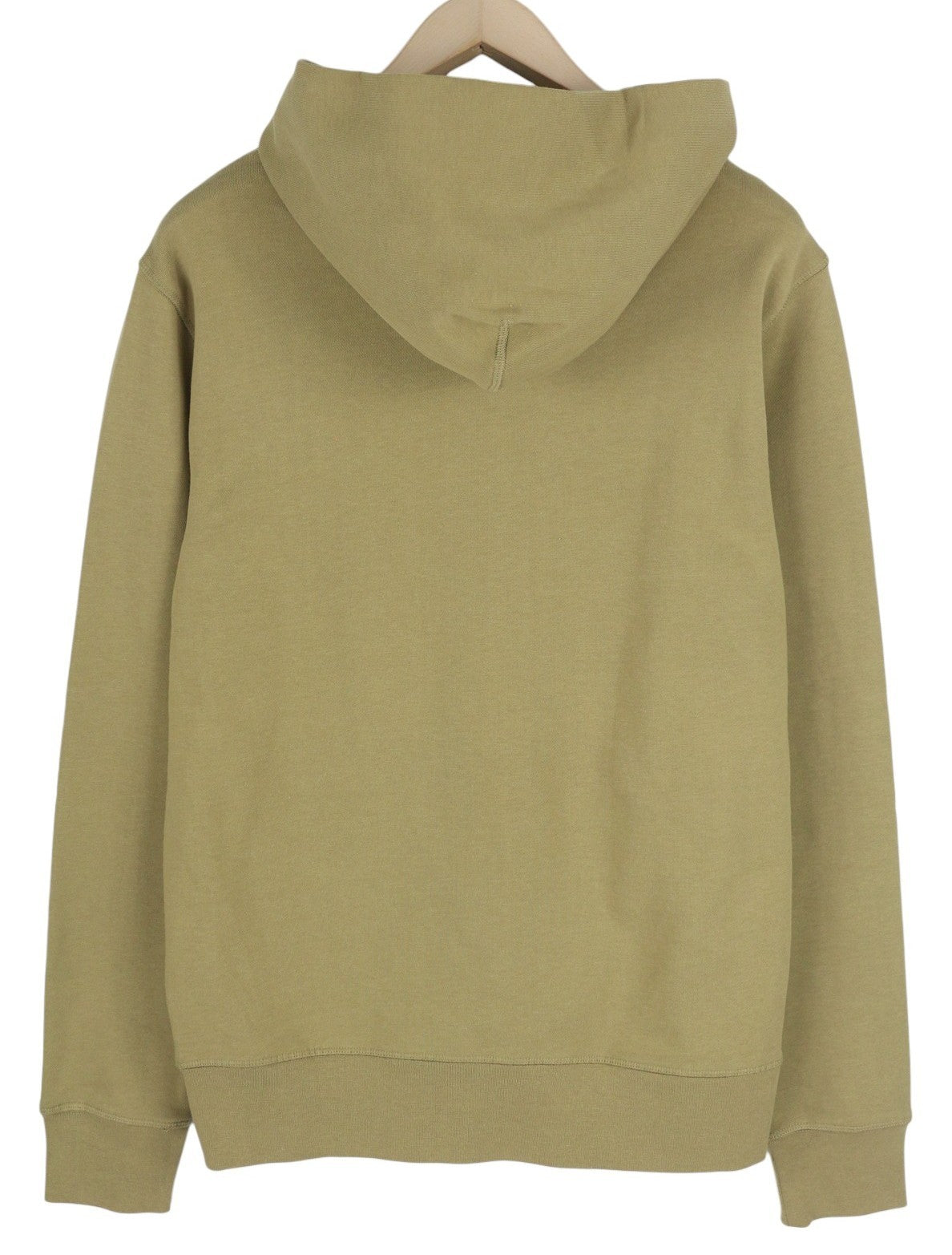 TOMMY HILFIGER Square Logo Men Hoodie L Brown Hooded Kangaroo Pocket