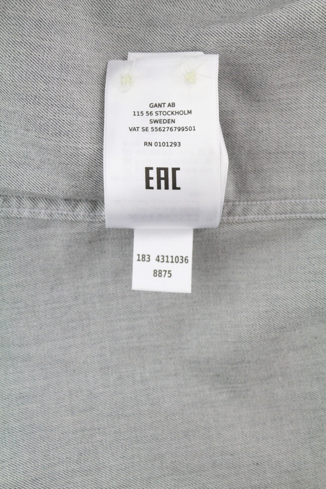 GANT TP Melange Flannel Women Shirt EU34 Grey Spread Collar Button-Up Casual