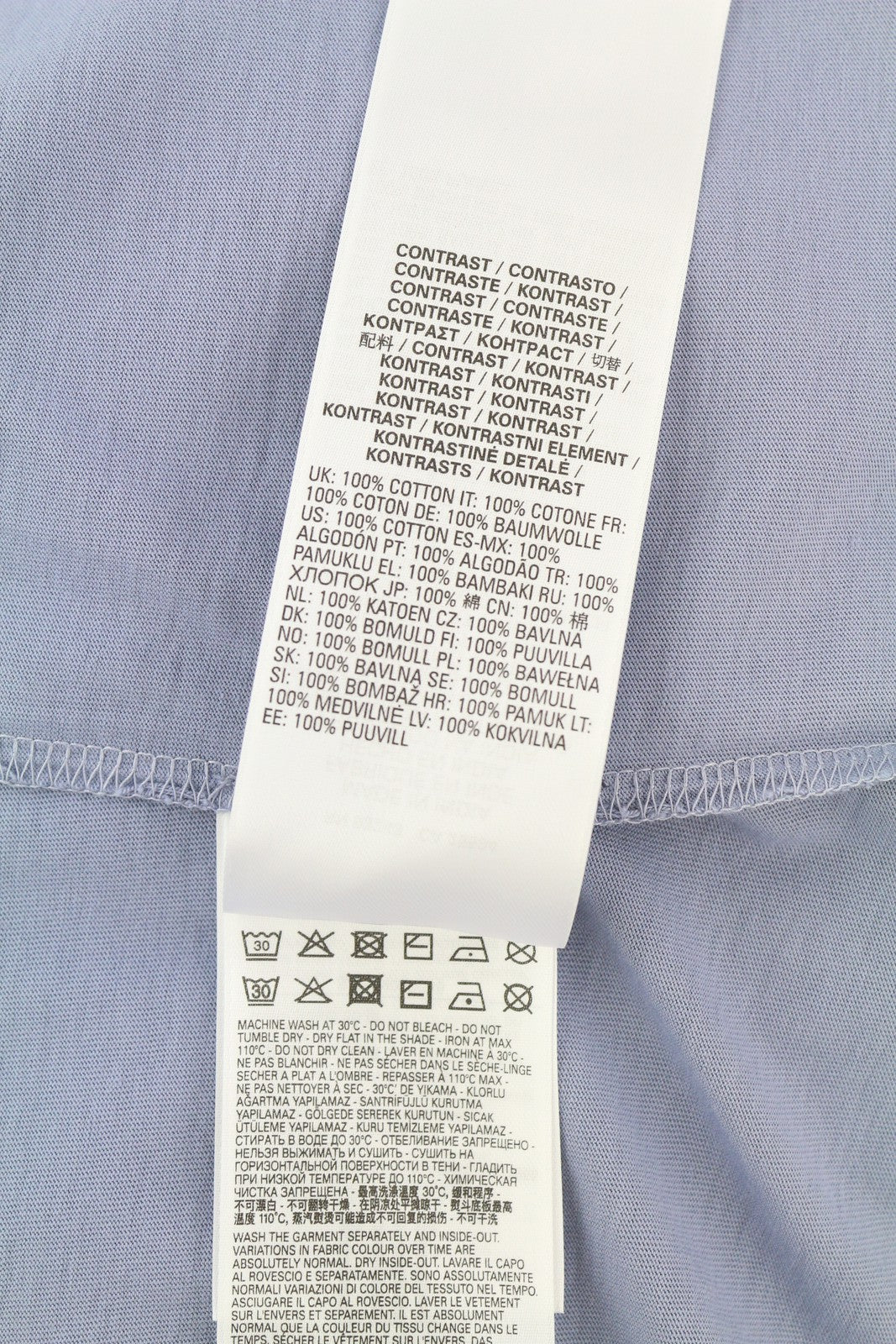 DIESEL T-Juslan-LS Men T-Shirt 2XL Blue Crew Neck Long Sleeve Stretch