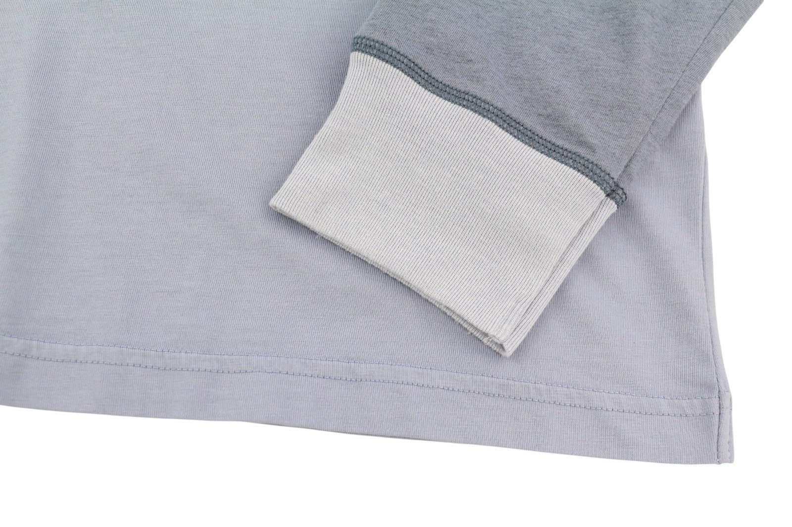 DIESEL T-Juslan-LS Men T-Shirt 2XL Blue Crew Neck Long Sleeve Stretch