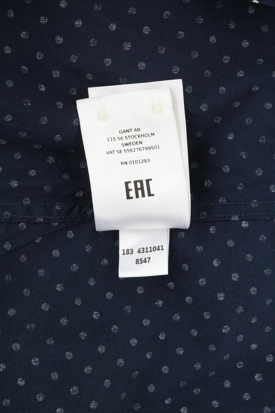 GANT Stretch Broadcloth Dot Women Shirt EU34 Dark Blue Polka Dot Casual