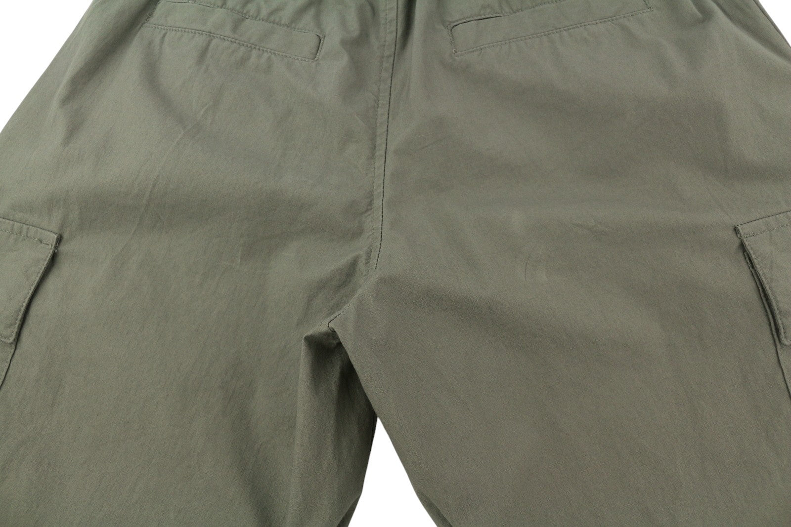 CALVIN KLEIN Essential Regular Men Trousers XS Green Cargo Elastic Waist