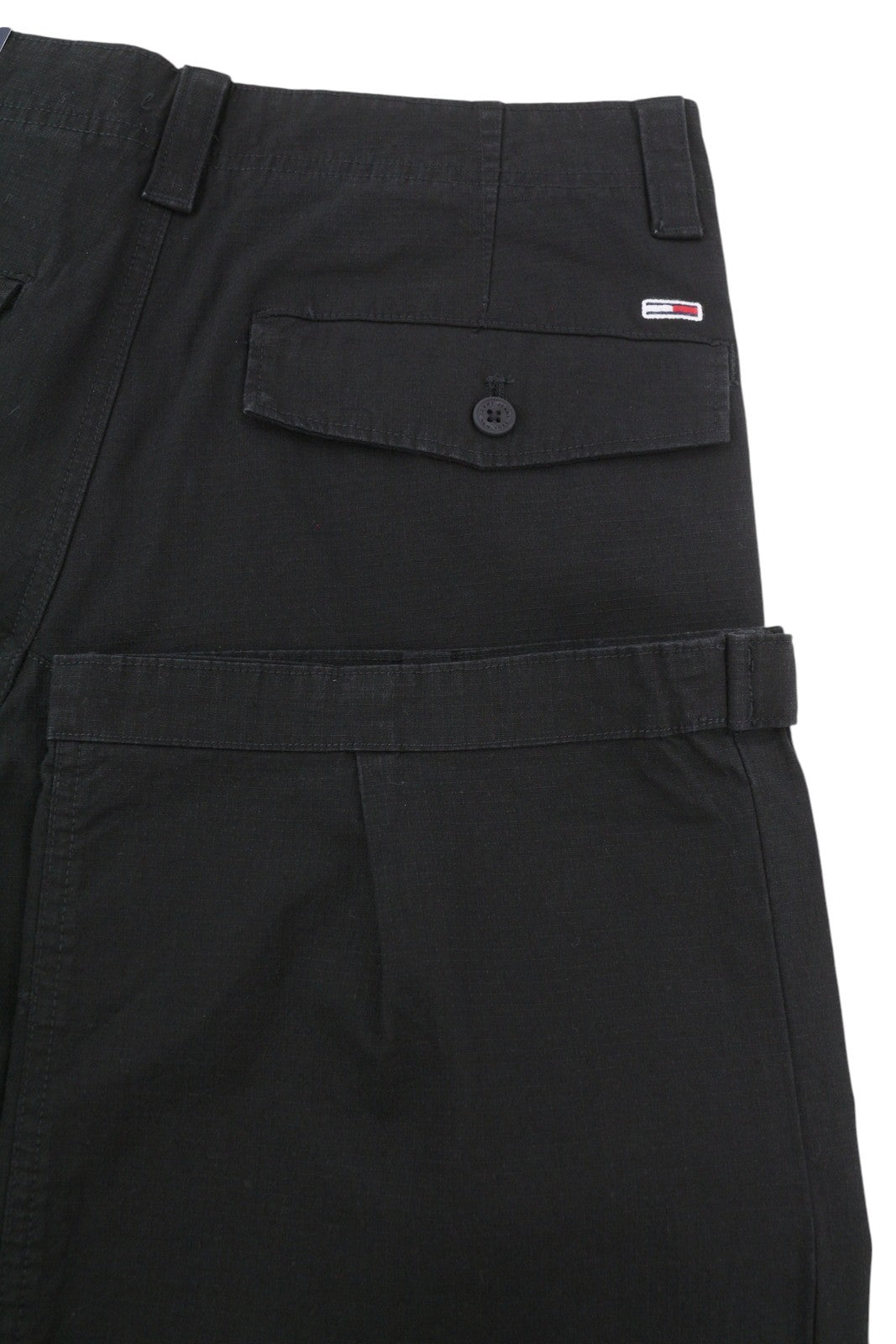 TOMMY HILFIGER Aiden Baggy Cargo Men Trousers W33/L34 Black Zip Fly