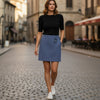 Blue Cotton Skirt