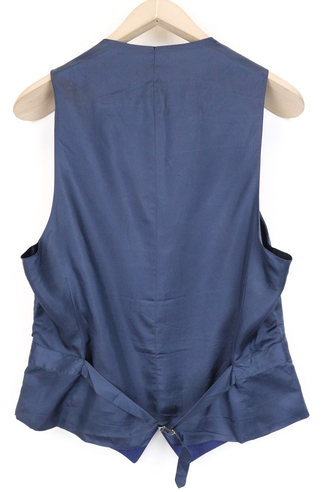 SUITSUPPLY vyriškas švarkas „Havana“ (UK36R), mėlynas, plonas, vilnonis, šilkinis, dviejų dalių kostiumas su „Houndstooth“ raštu. 