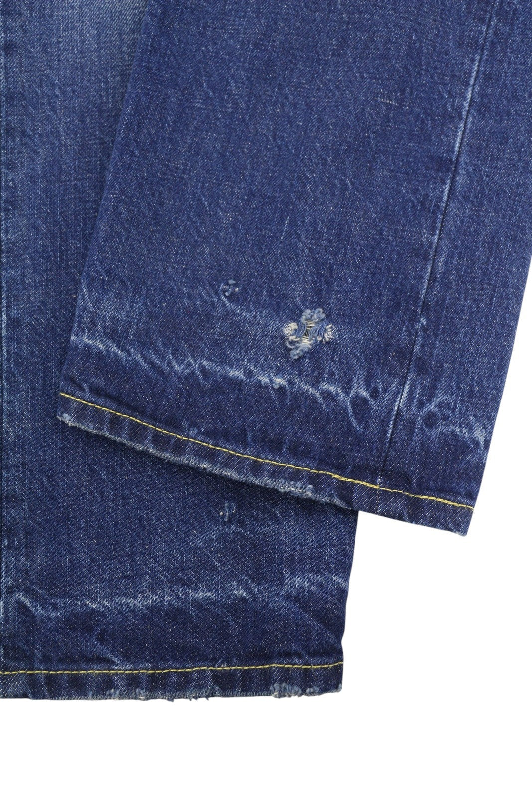 R13 Cross Over Women Jeans 24 Oasis Blue Faded Distress Asymmetrical PS26 RRP946