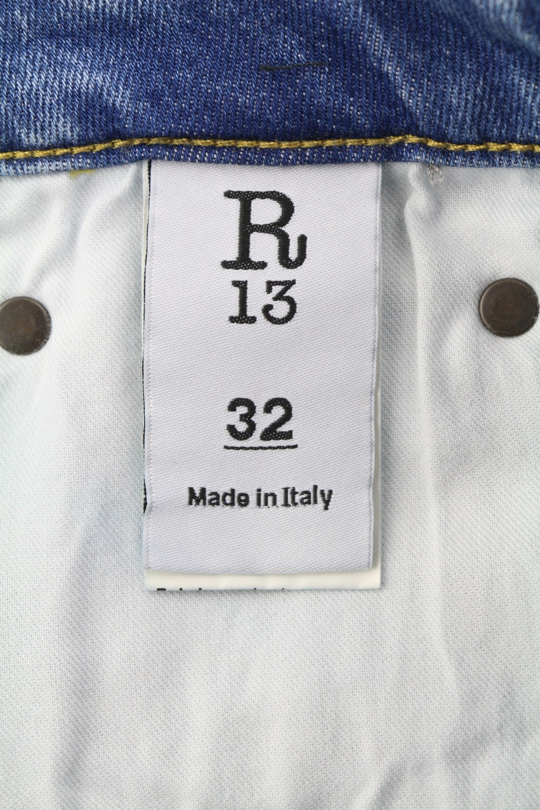 R13 Kick Fit Women Jeans 32 Jasper Stretch Cropped Whiskers Faded Flare PS26