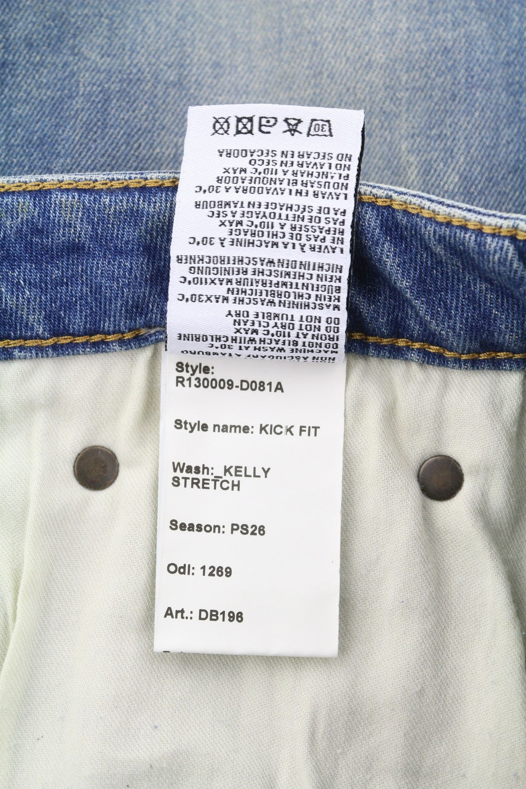 R13 Kick Fit Women Jeans 31 Kelly Stretch Cropped Faded Distress PS26 RRP699