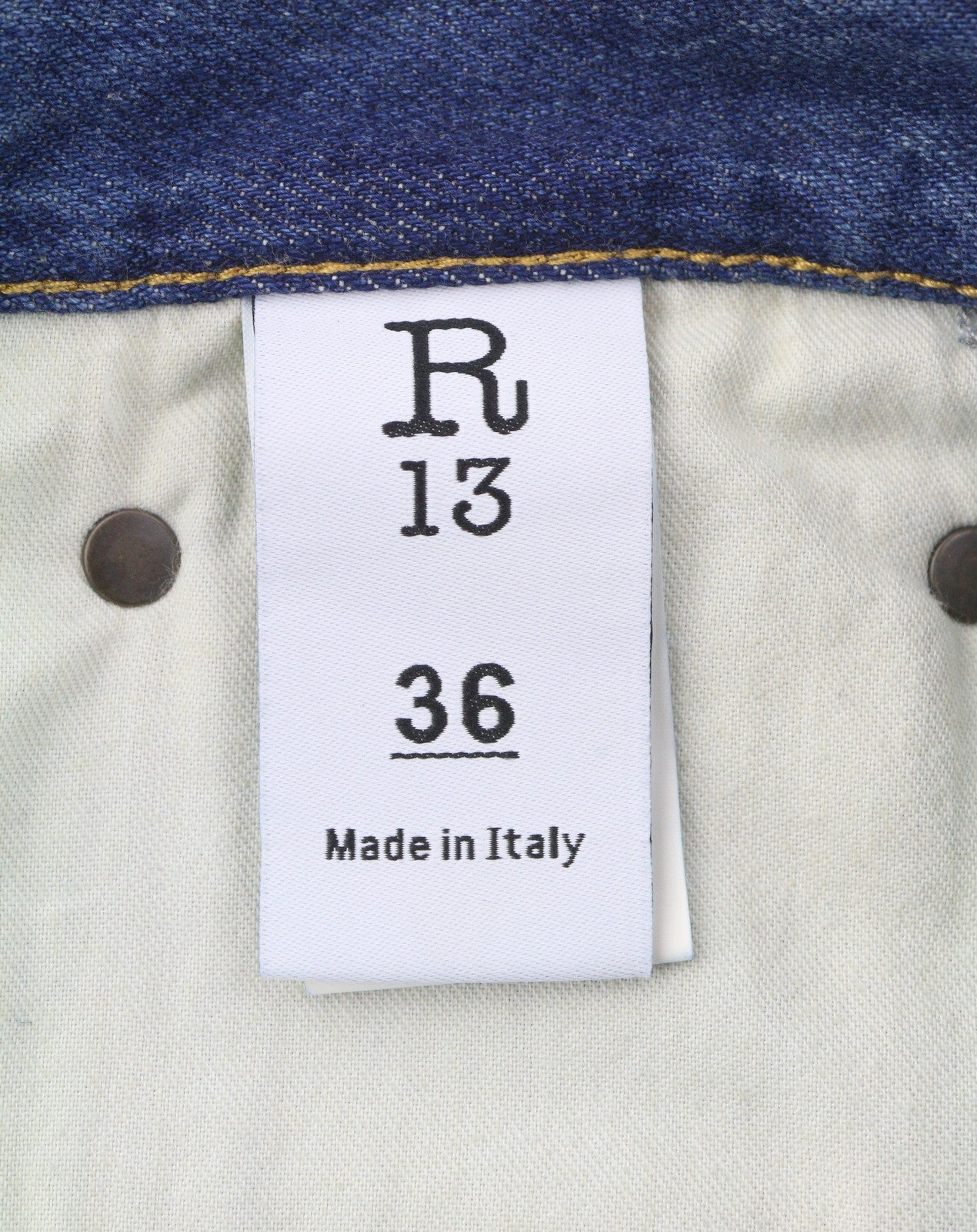 R13 Damon Pleated Women Jeans 36 Kellen Straight Whiskers Faded Blue Denim PS26