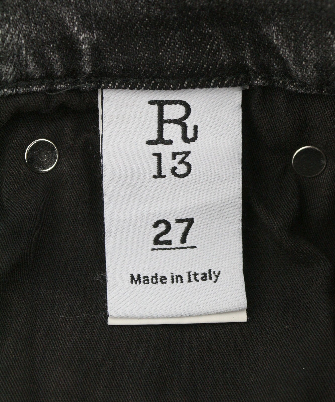 R13 Boyfriend Women Jeans 27 Vintage Grey Faded Distress Cropped PS26 RRP595