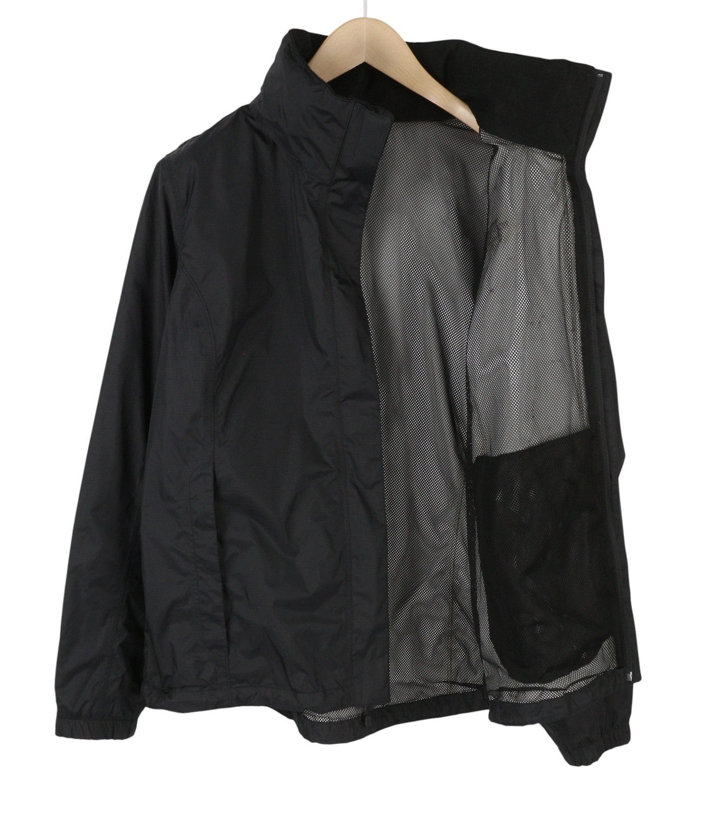 THE NORTH FACE Resolve Women Jacket XL Black DryVent Hidden Hood Lightweight