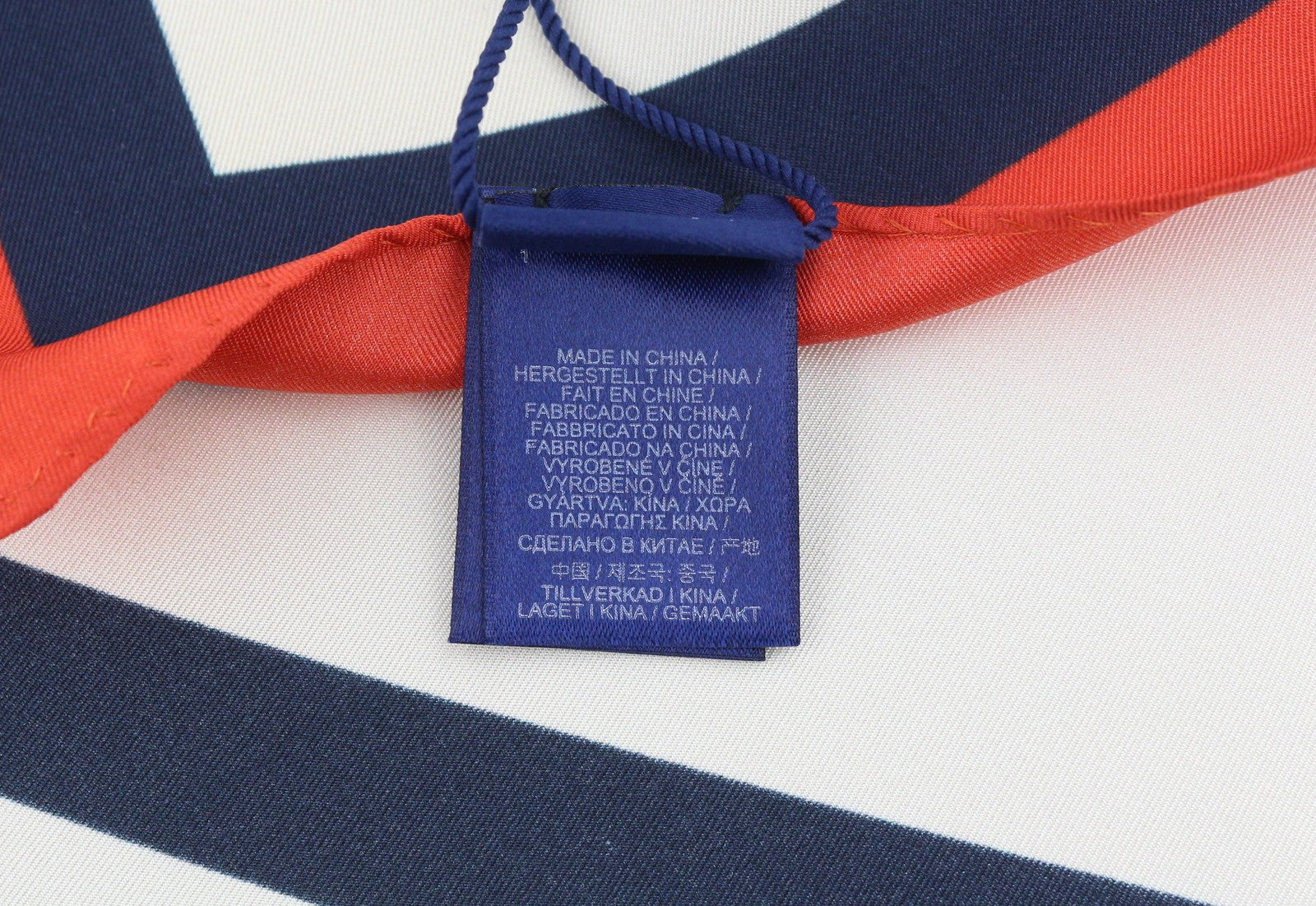 GANT Icon G Color Block Silk Women Scarf OS Pumpkin Orange Lightweight