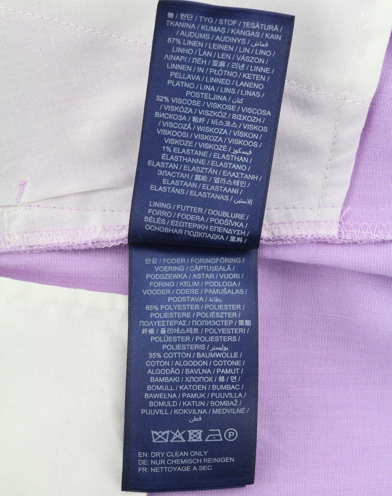 GANT Stretch Linen Women Shorts EU40 Crocus Purple Pleated Straight RRP228