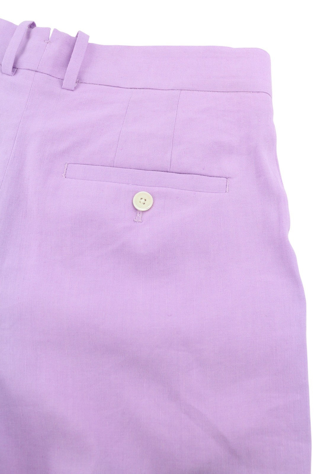 GANT Stretch Linen Women Shorts EU40 Crocus Purple Pleated Straight RRP228