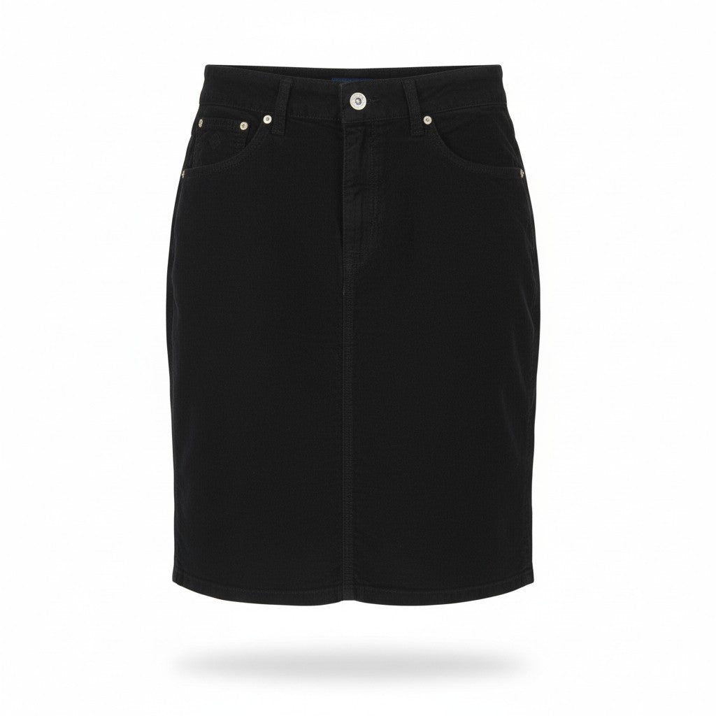 GANT Cord Women Skirt EU40 Black Pencil Tapered Fit Knee-Length