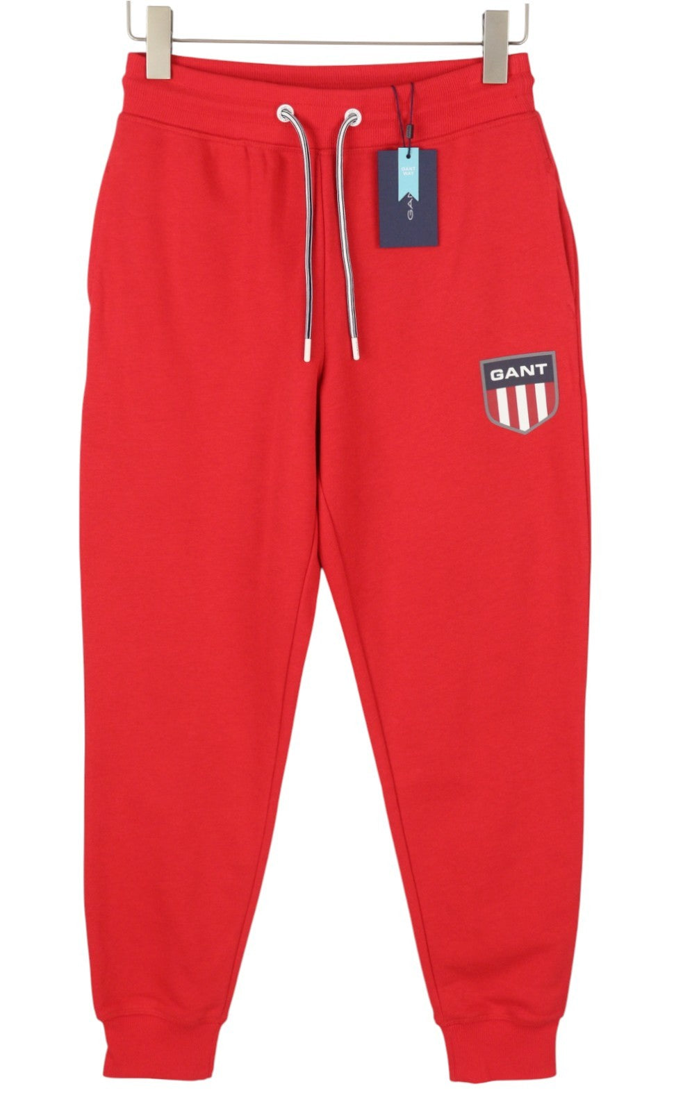 GANT Retro Shield Sweatpants Women Trousers S Bright Red Drawstring Waist Jogg
