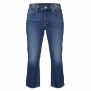 GANT Icon G Hw Flare Women Jeans W33 Mid Blue Whiskers Faded Zip Fly