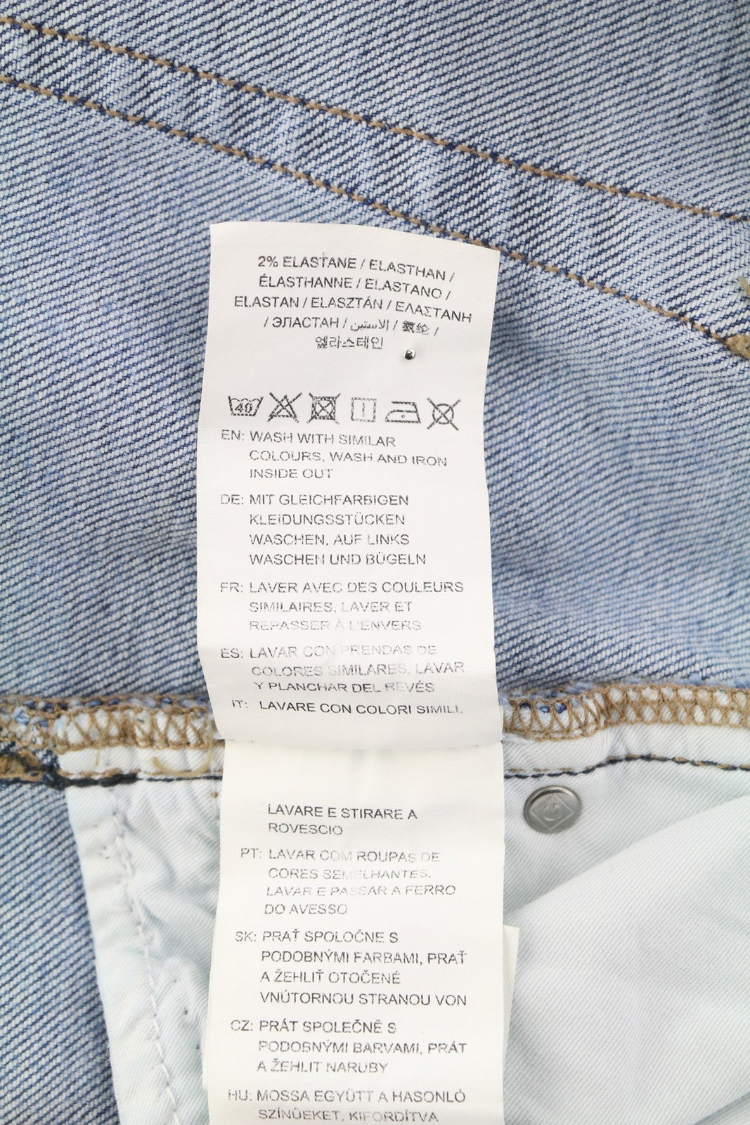 GANT Camie Cropped Women Jeans W29 Light Blue Vintage Faded Relaxed Low Rise