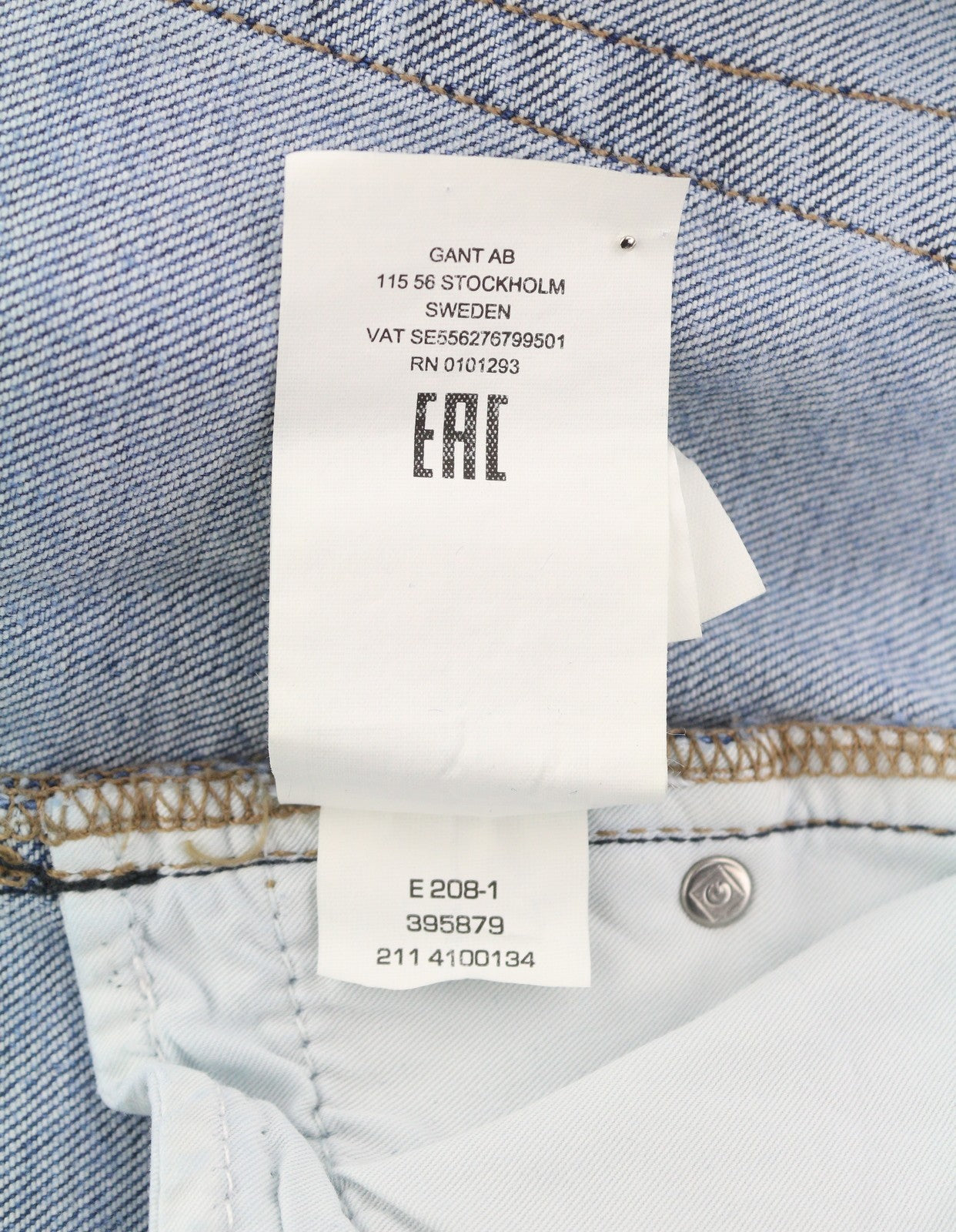 GANT Camie Cropped Women Jeans W29 Light Blue Vintage Faded Relaxed Low Rise