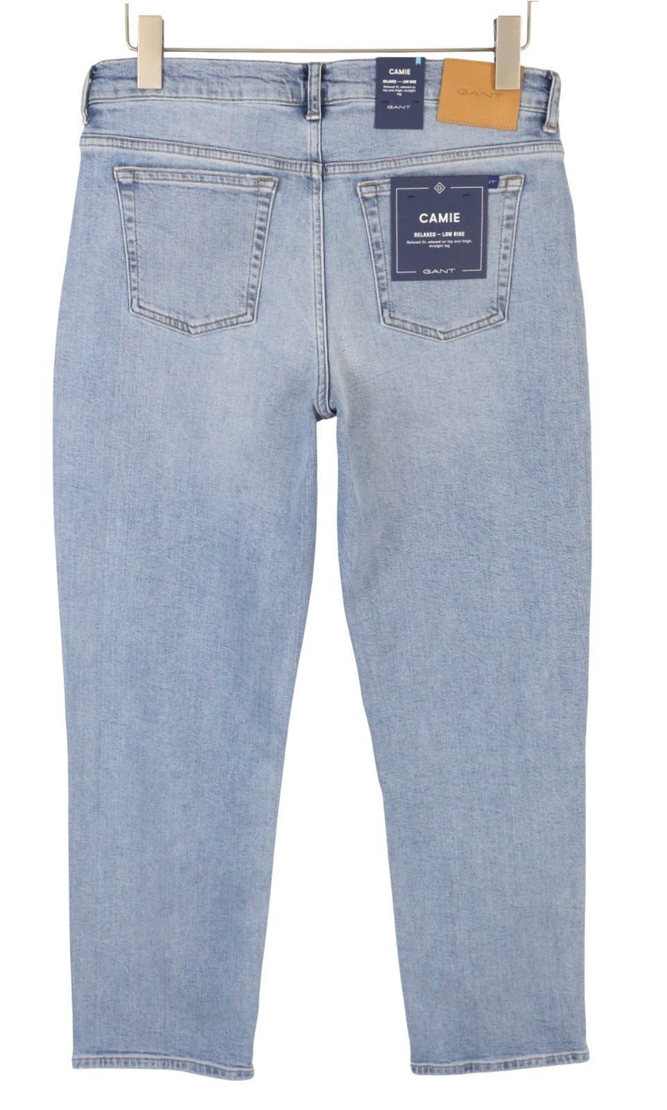 GANT Camie Cropped Women Jeans W29 Light Blue Vintage Faded Relaxed Low Rise