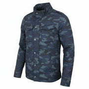 SCOTCH & SODA Men Jacket L Dark Blue Padded Military Camouflage Pattern Hooded