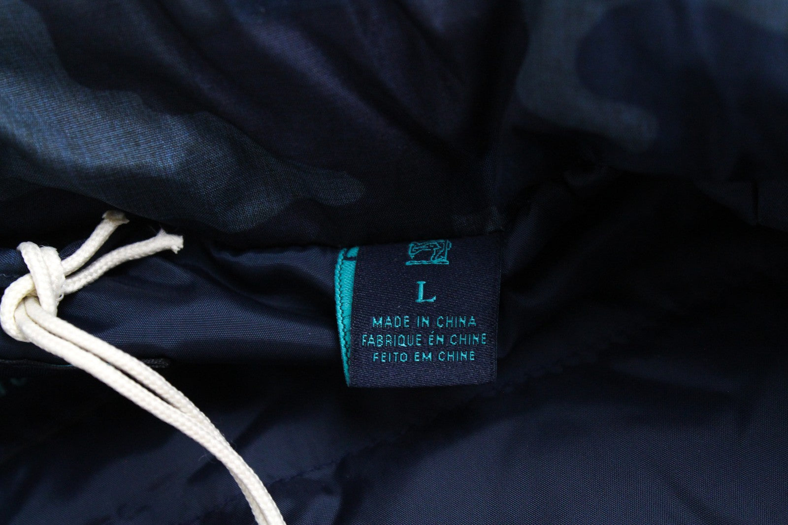 SCOTCH & SODA Men Jacket L Dark Blue Padded Military Camouflage Pattern Hooded