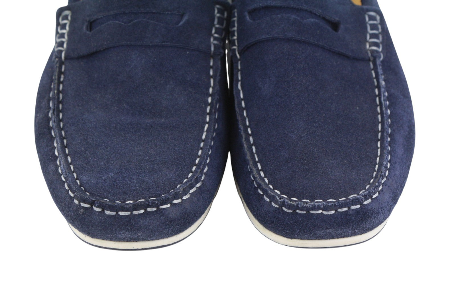 HARMONT & BLAINE Men Casual Shoes EU44 Dark Blue Suede Leather Slip On Mocassino