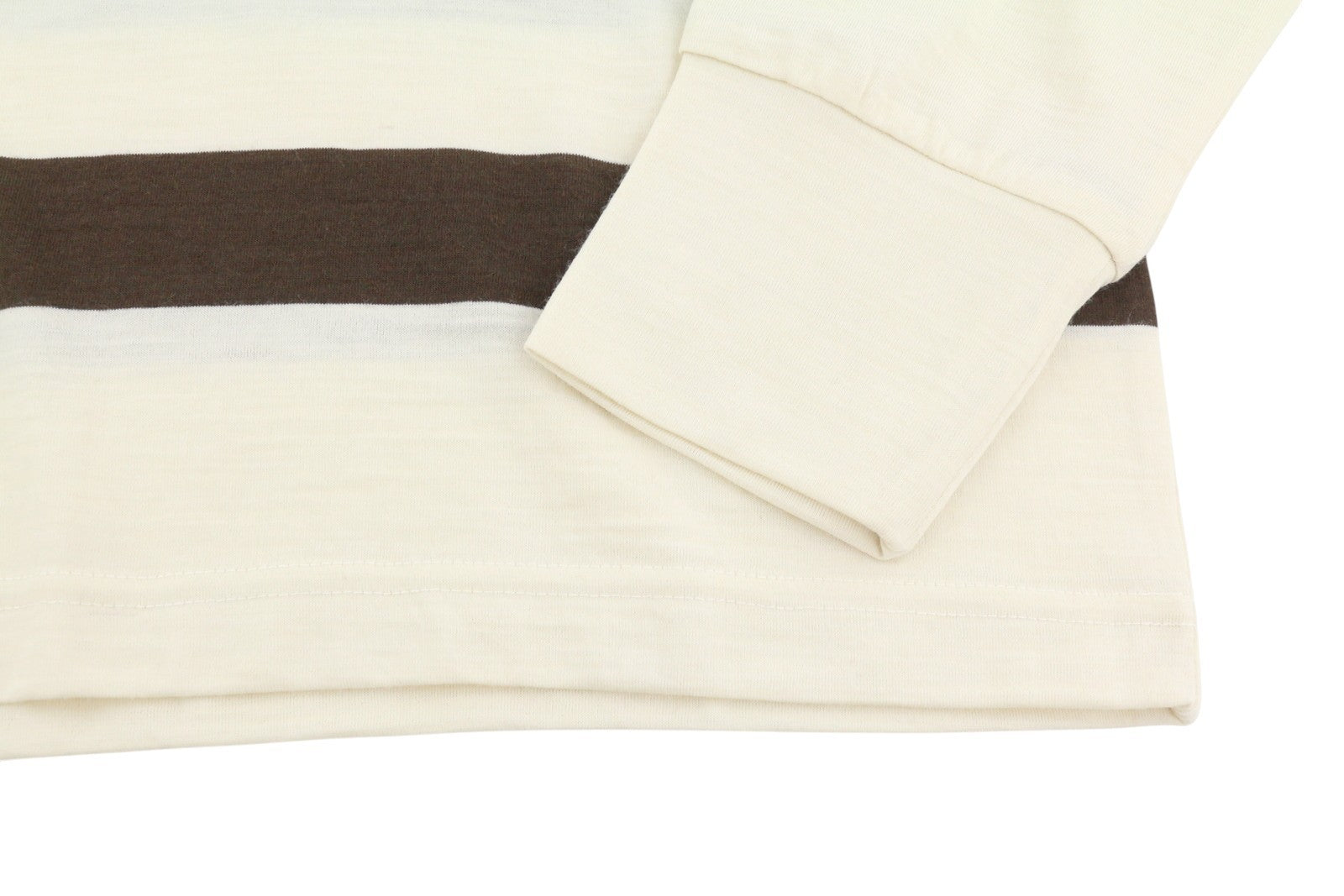 GANT Wool Jersey LS Men T-Shirt S Cream Crew Neck Front Logo Tricot Long Sleeve