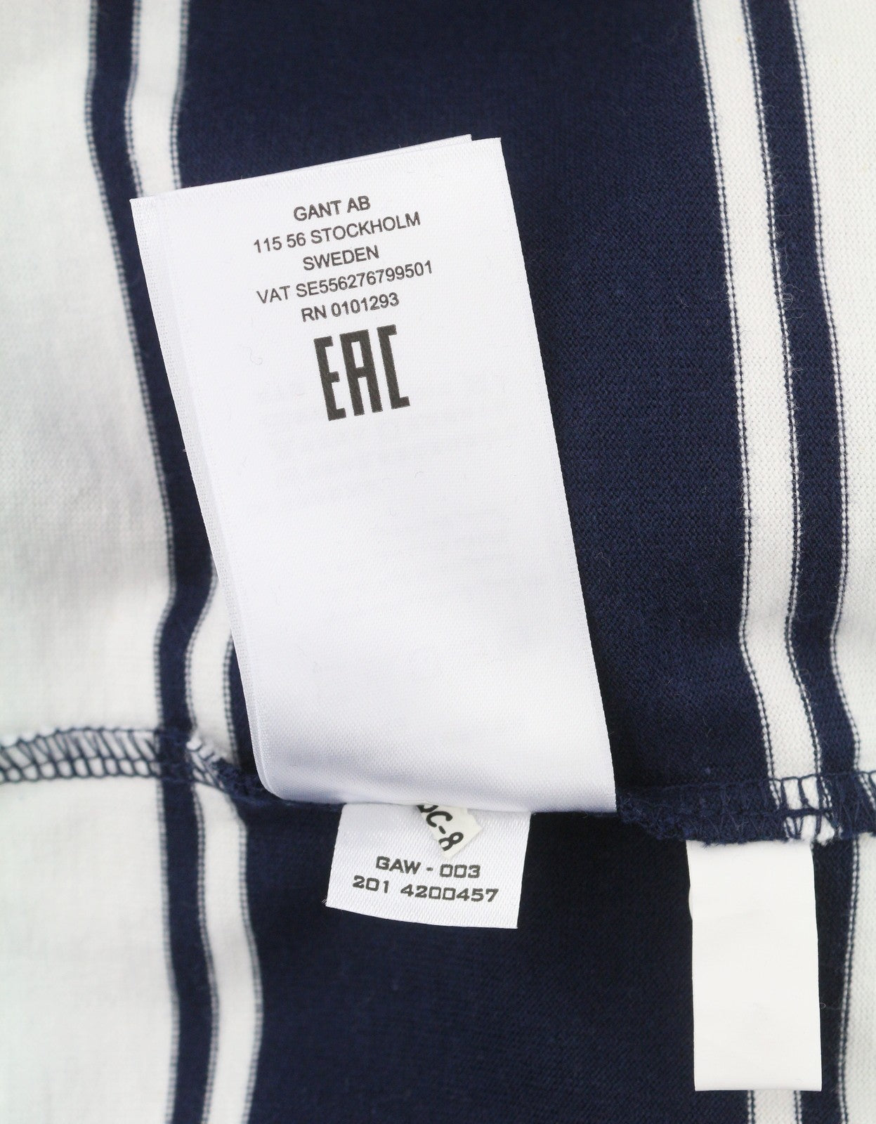 GANT Striped Heavy Rugger Women Dress M Evening Blue Straight Cut Knee-Length