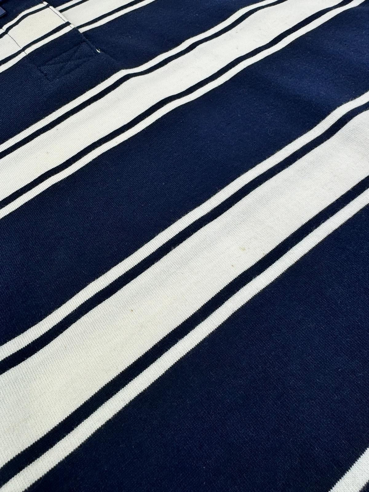 GANT Striped Heavy Rugger Women Dress M Evening Blue Straight Cut Knee-Length