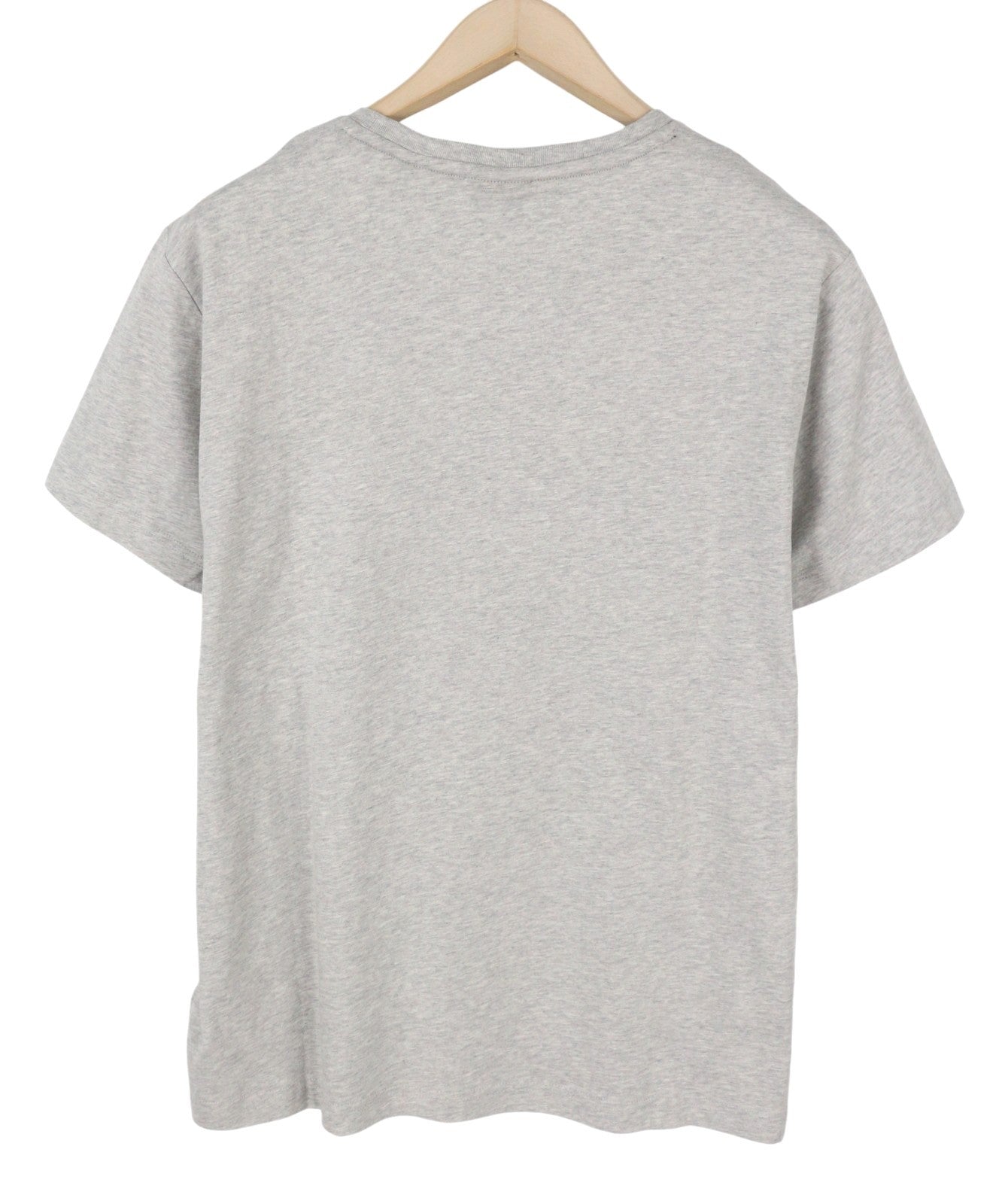 GANT Retro Shield Logo Men T-Shirt M Grey Melange Cotton Tricot Short Sleeve