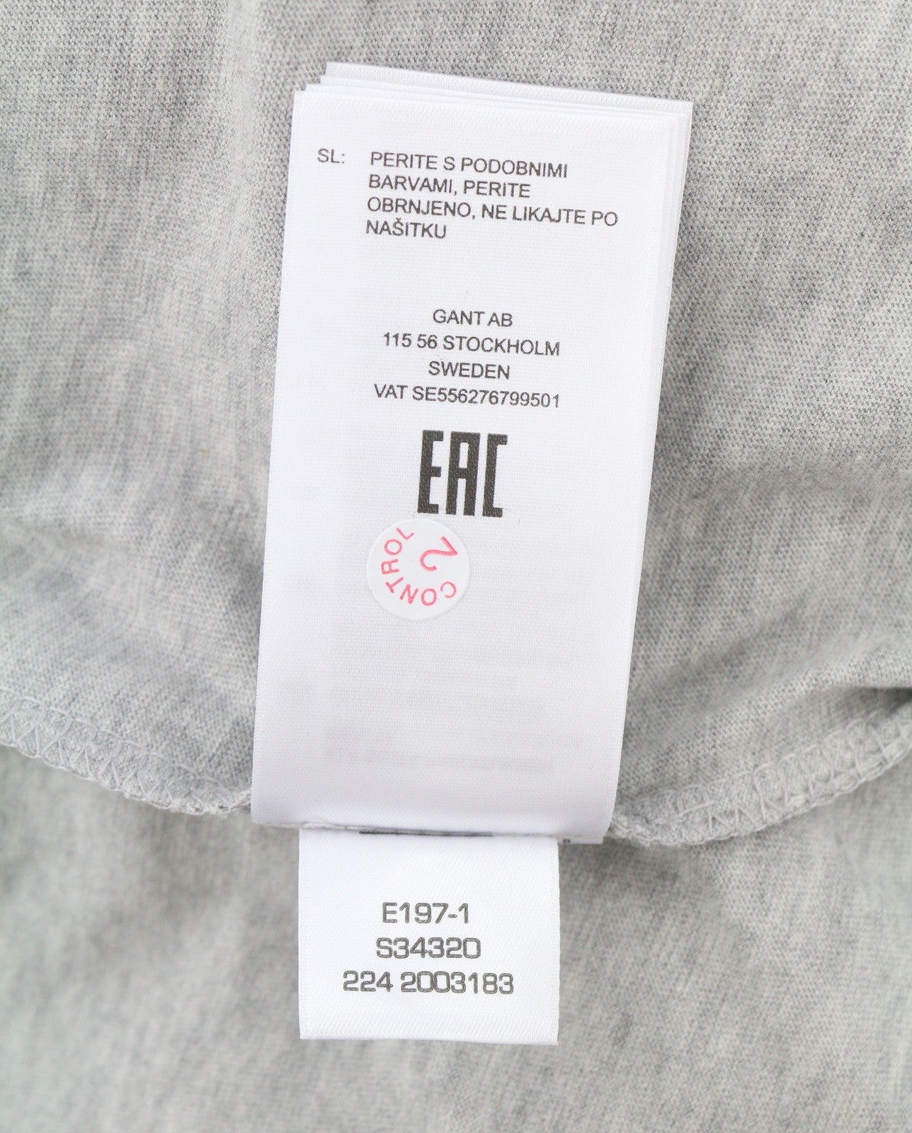 GANT Retro Shield Logo Men T-Shirt M Grey Melange Cotton Tricot Short Sleeve