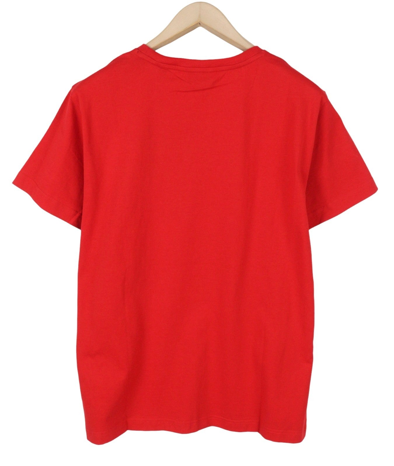 GANT Retro Shield SS Men T-Shirt L Bright Red Cotton Tricot Logo Short Sleeve