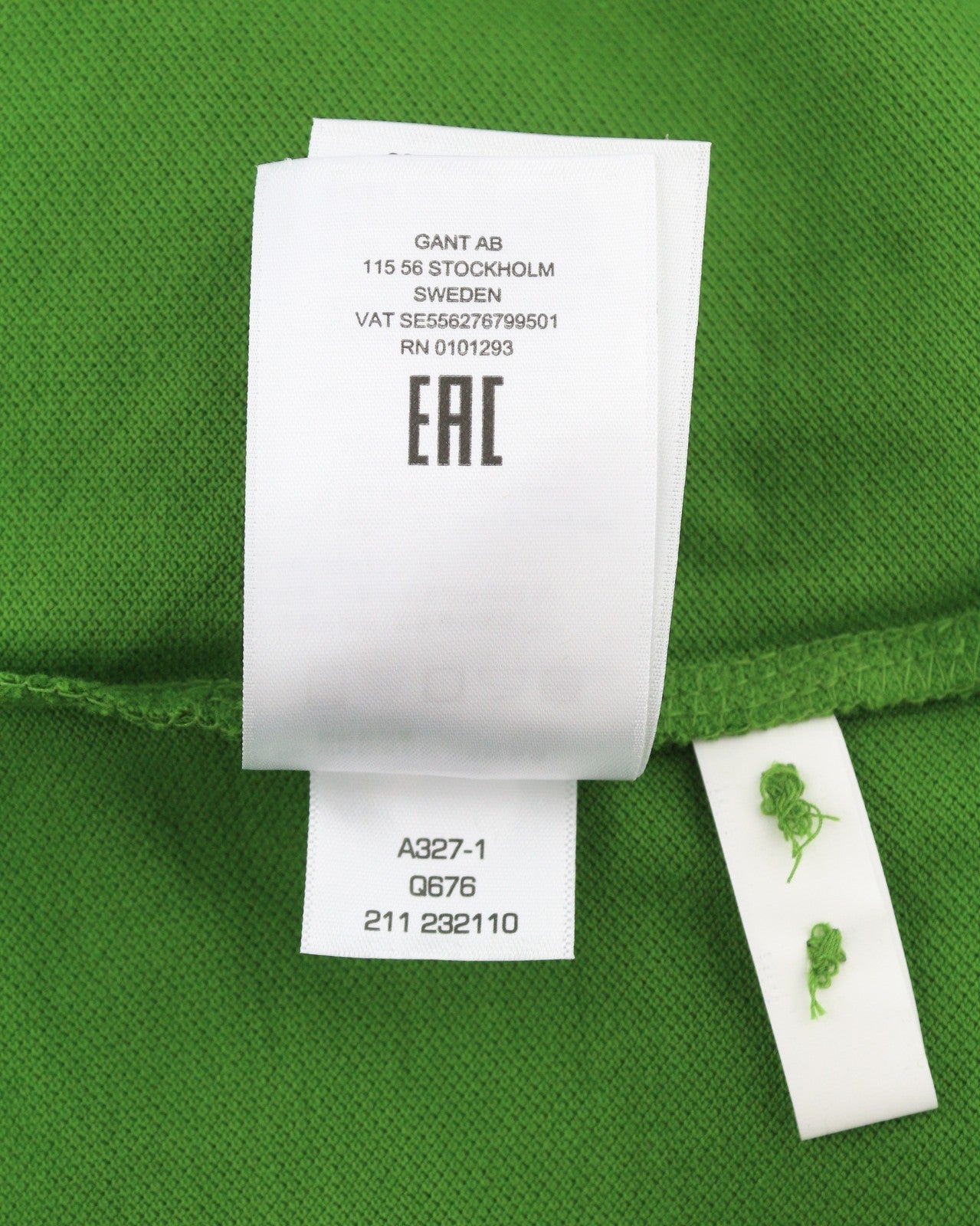 GANT Summer Pique SS Rugger Men Polos 2XL Birch Green Logo Short Sleeve