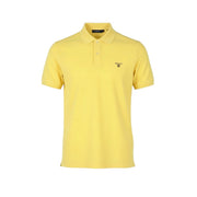 GANT Summer Pique SS Rugger Men Polos L Brimestone Yellow Logo Short Sleeve