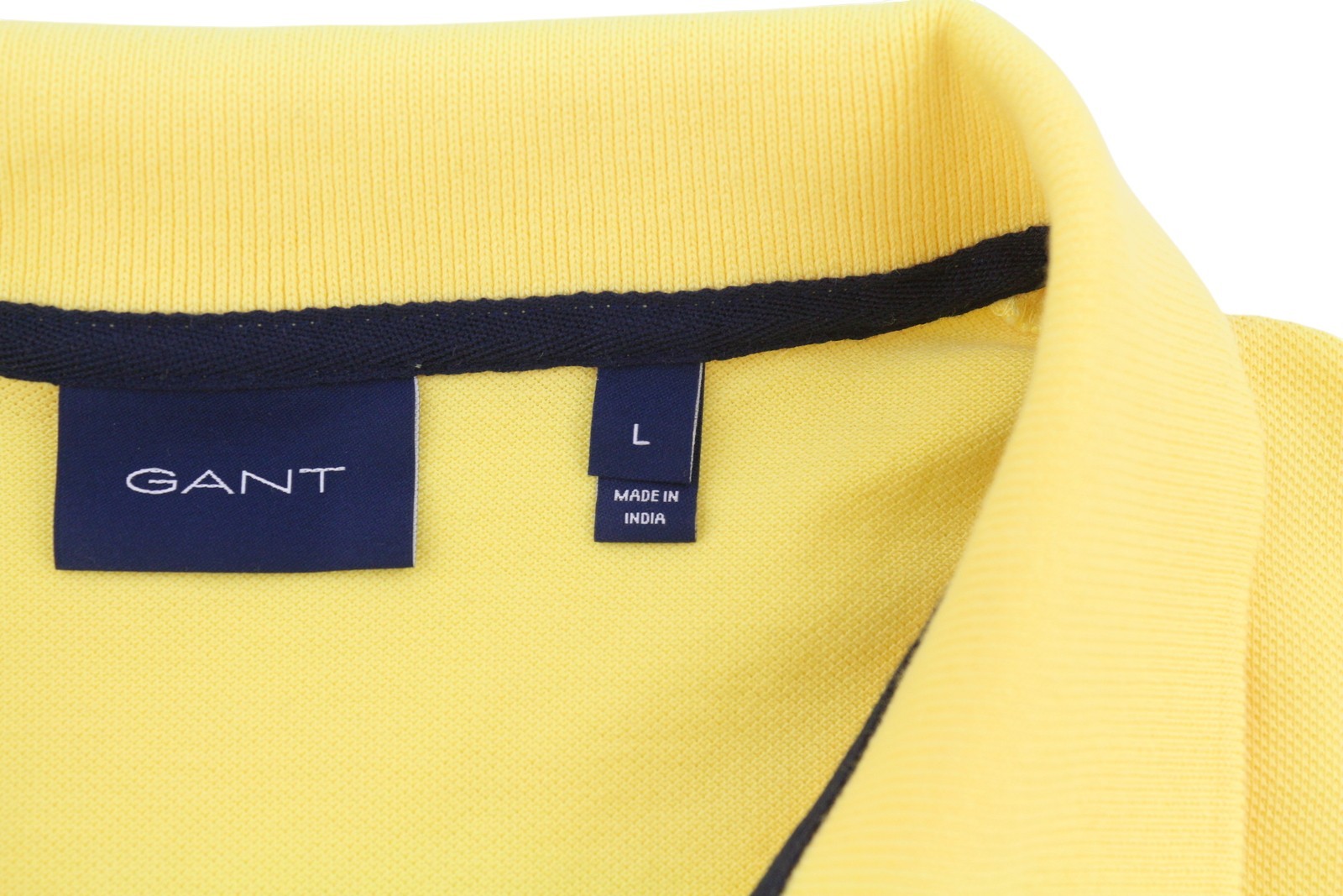 GANT Summer Pique SS Rugger Men Polos L Brimestone Yellow Logo Short Sleeve