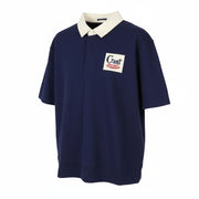 GANT SS Heavy Rugger Men Polos L Evening Blue Rigid Logo Short Sleeve T-Shirt