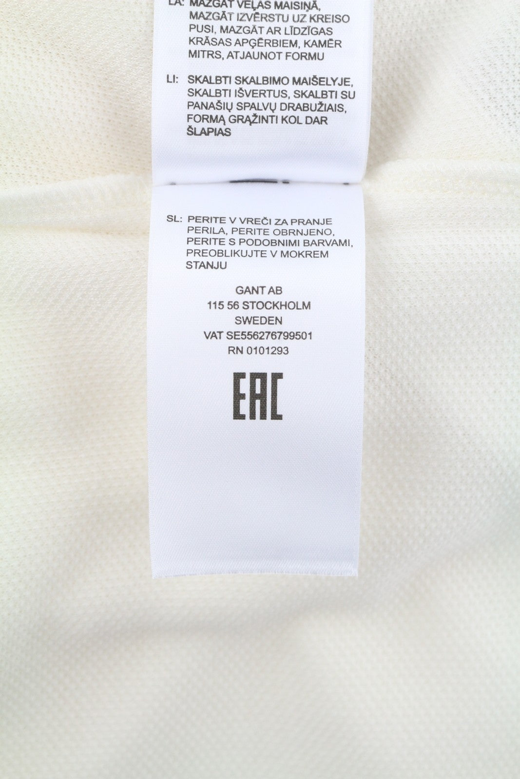 GANT Rope Icon SS Pique Women T-Shirt 2XL Eggshell Embroidered Logo Polo