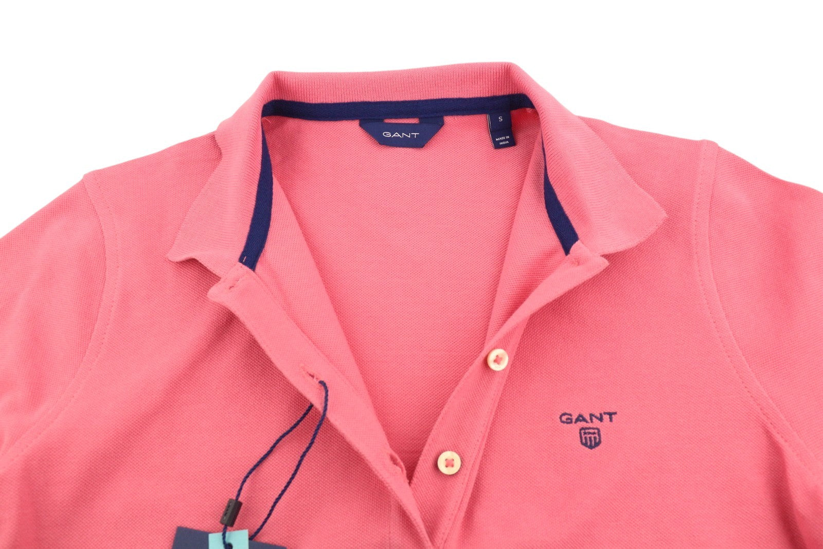 GANT Summer Pique Women T-Shirt S Rapture Rose Embroidered Polo Short Sleeve