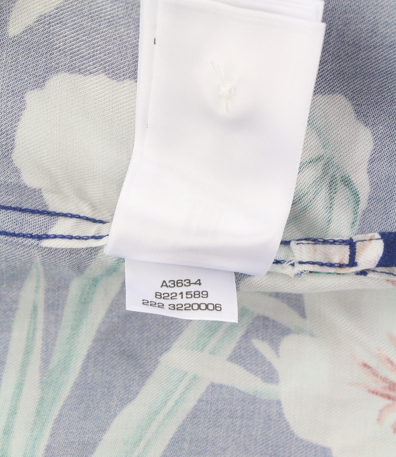 GANT PP Floral Lyocell SS Camp Men Shirt M Deep Blue Patch Pocket Short Sleeve