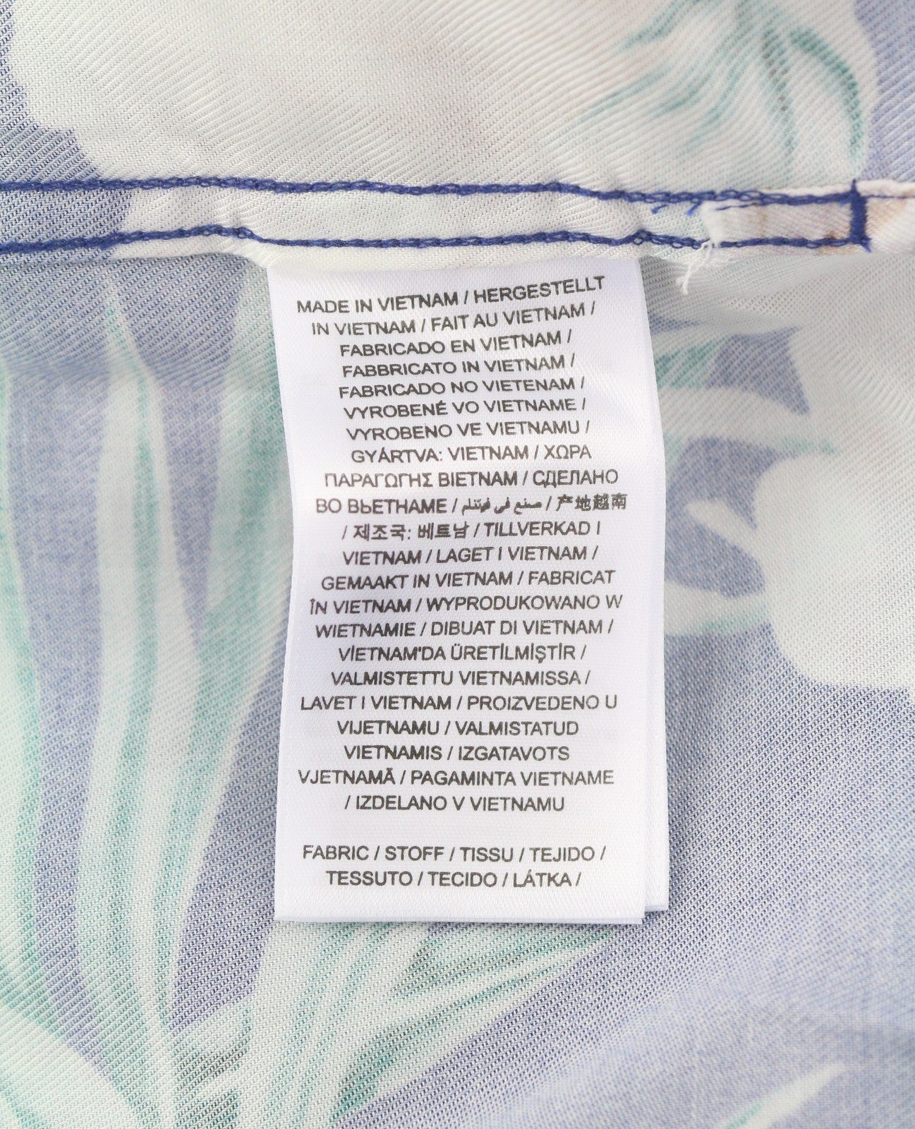 GANT PP Floral Lyocell SS Camp Men Shirt M Deep Blue Patch Pocket Short Sleeve