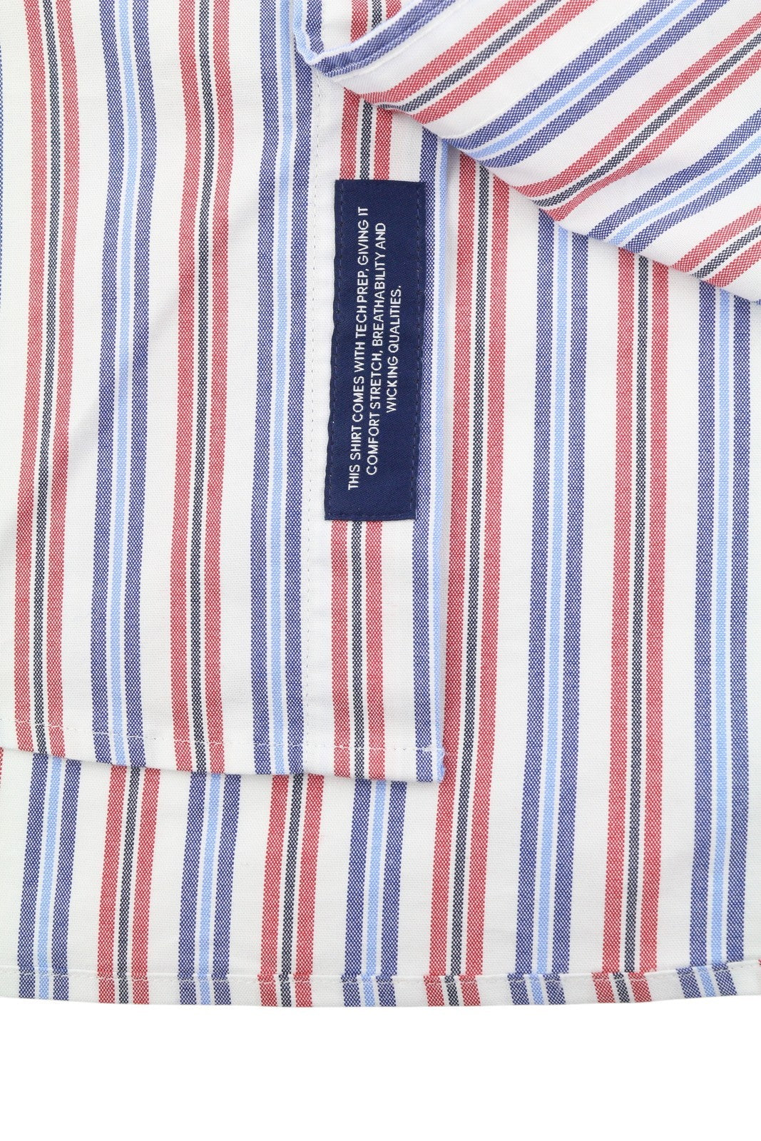 GANT TP Reg Oxf Nautical Stripe BD Men Shirt M Bright Red Button-Down Pocket