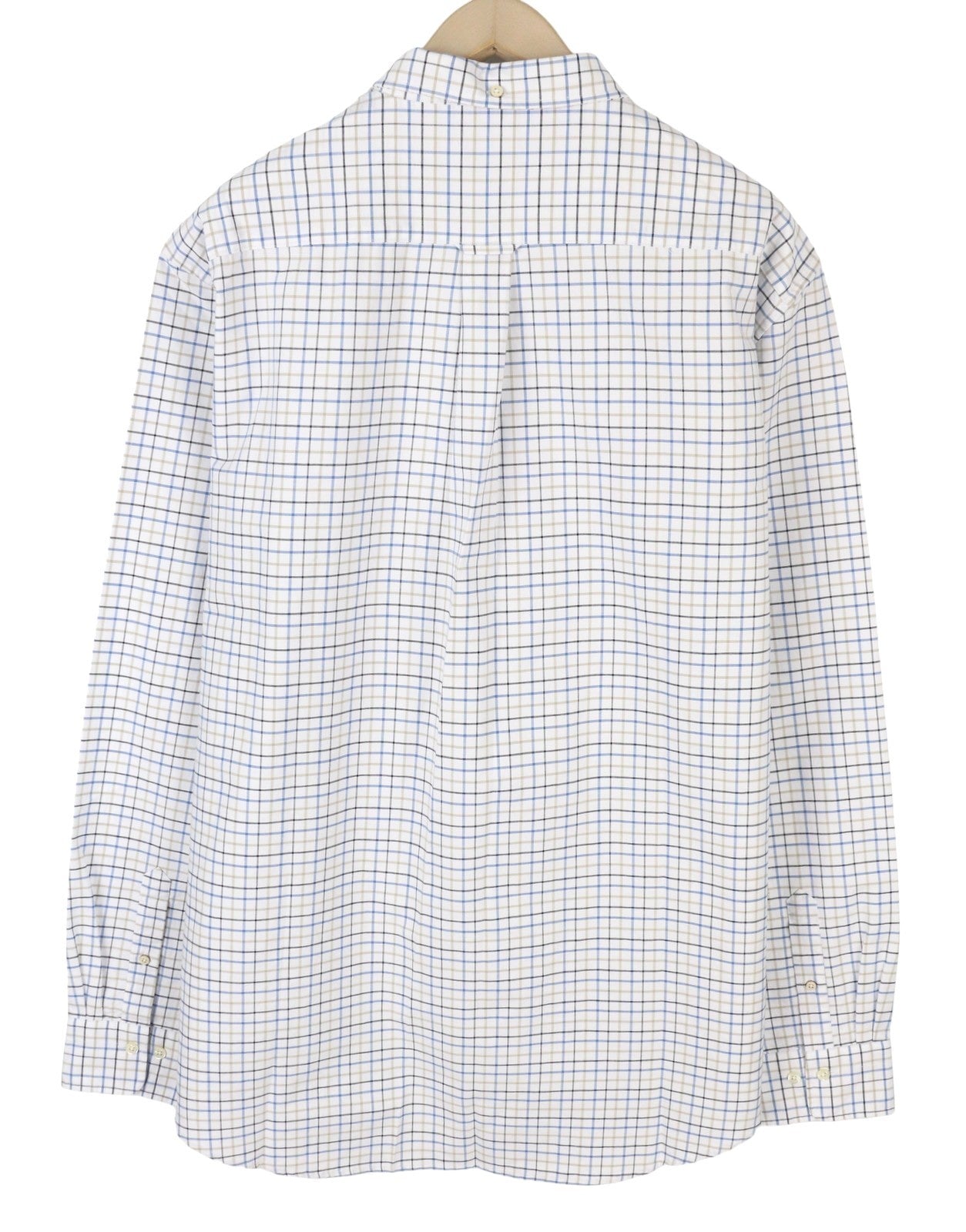 GANT The Beefy Oxford Check Reg BD Men Shirt 2XL Mid Blue Buttoned Patch Pocket