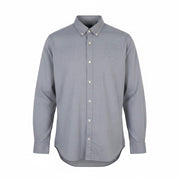 GANT Dobby Reg BD Men Shirt L Marine Cotton Button-Down Neck Logo Casual