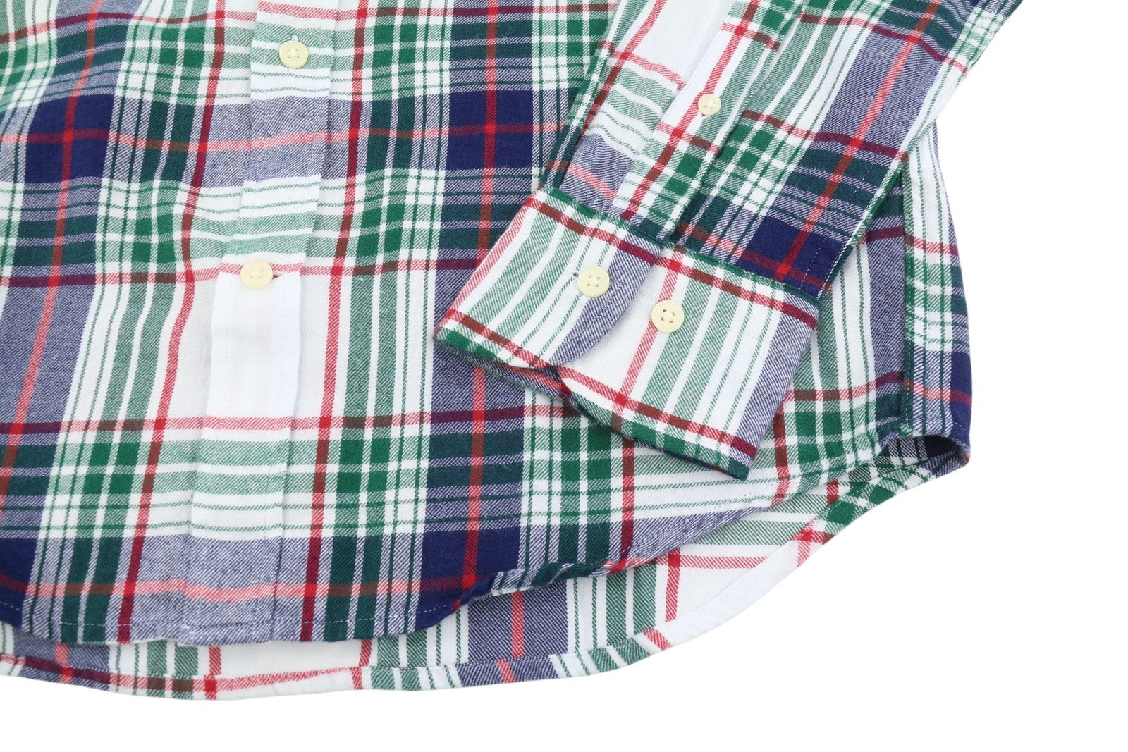 GANT Windblown Flannel Indigo Reg BD Men Shirt S Ivy Green Patch Pocket Buttoned