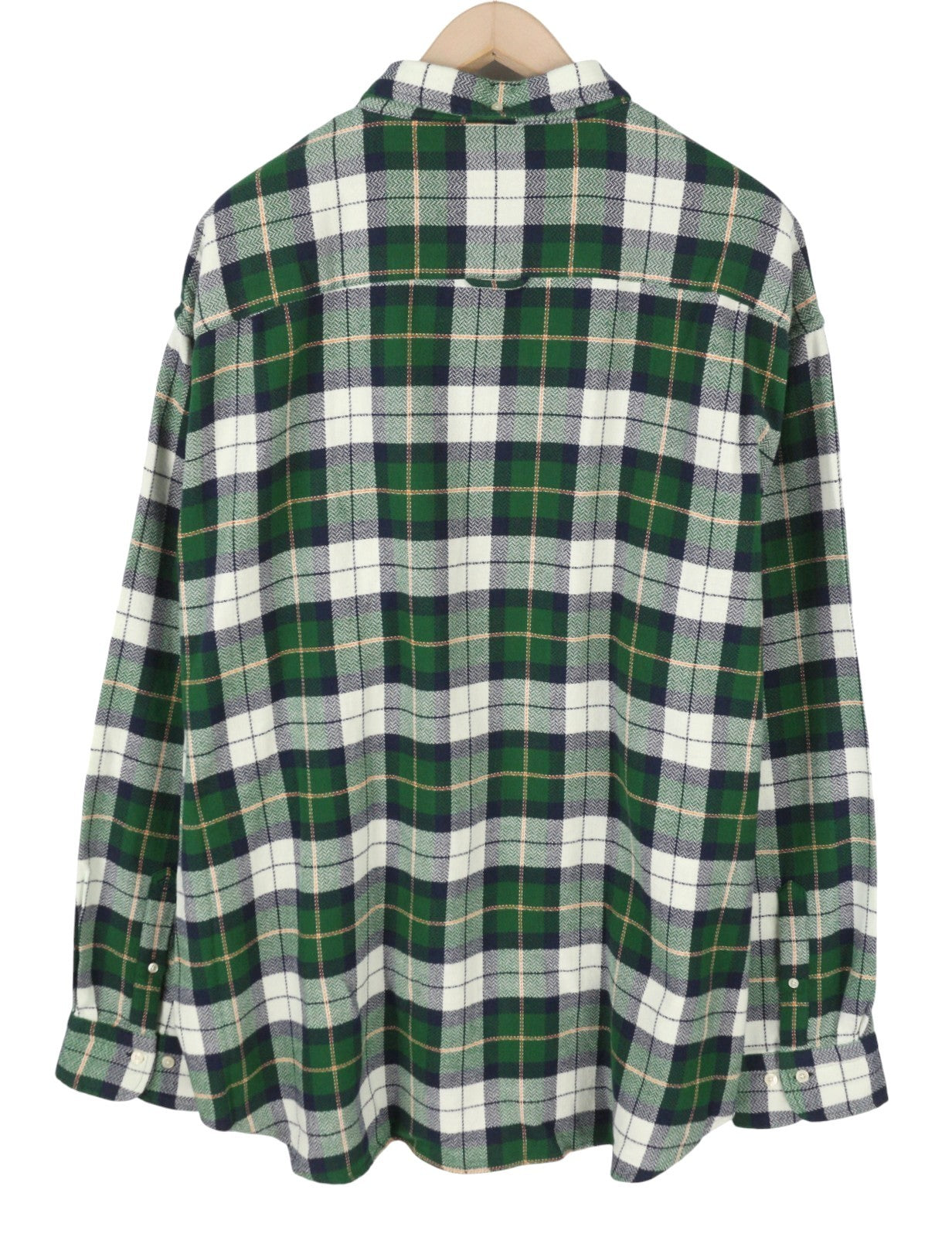 GANT Rel Texture Check Men Shirt 2XL Forest Green Patch Pocket Button-Up